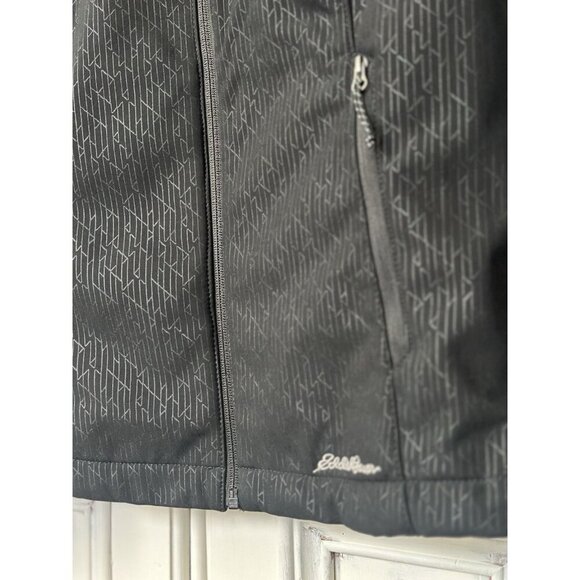 Eddie Bauer W's Size M Black Fleece Lined Softshell Full Zip Jacket Zip Pockets - Picture 10 of 16